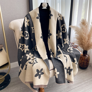 Nuevo Chal Simple de Otoño e Invierno con Estampado de Estrellas de Cinco Puntas, Decorado, de Doble Cara y Cálido para Usar por Fuera - Product Image 4