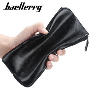 Baellerry <b>Men's</b> Long <b>Wallet</b> PU Leather Zippered Multi Card Slot Slim <b>Wallet</b> <b>For</b> Phone And Cash Daily Use - Product Image 3