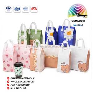 Sac isotherme personnalisé en non-tissé avec logo, sac fourre-tout pour thé au lait à emporter, sac d'emballage avec isolation en feuille d'aluminium, sac à main - Product Image 2