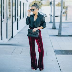 <span class=keywords><strong>Pantaloni</strong></span> larghi da donna autunno inverno <span class=keywords><strong>in</strong></span> <span class=keywords><strong>velluto</strong></span> dorato per donna <span class=keywords><strong>pantaloni</strong></span> larghi a <span class=keywords><strong>vita</strong></span> alta <span class=keywords><strong>pantaloni</strong></span> lunghi caldi e spessi da donna - Product Image 4