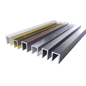 Aluminum Factory Brushed Brass Silver U Channel for for 6/8/10/12Mm Glass