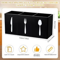 Organisateur de couverts en acrylique pour couteaux, cuillères et fourchettes, idéal pour armoire de cuisine et salle à manger