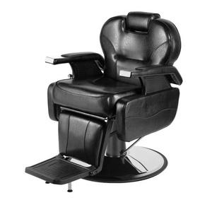 Fauteuil de barbier professionnel haut de gamme de style américain pour hommes, avec accoudoirs pivotants et réglables en hauteur, idéal pour les salons de coiffure - Product Image 3