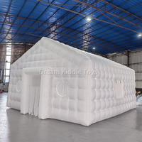 Tente de fête portable gonflable en forme de cube pour discothèque, cabine photo 360°, toile de fond, éclairage LED, chapiteau de discothèque gonflable
