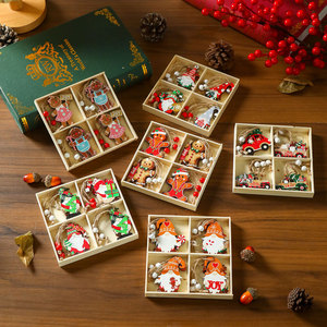 Hot Selling Small Wooden Hanging <b>Ornaments</b> Christmas New Year Decorations for <b>Tree</b> Decoration and Small Gifts - Product Image 5