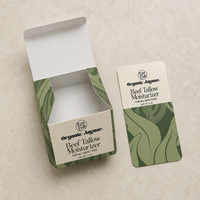 Boîte cadeau pliante personnalisée en carton avec impression feuille verte, finition mate, OEM ODM, pour emballage cosmétique, soins de la peau, produits bio, avec carte