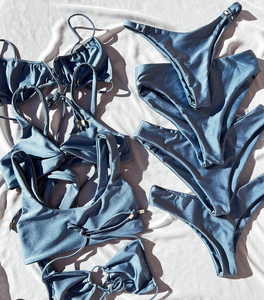 OEM Bikini Manufacturer <strong>Latex</strong> <strong>Swimsuit</strong> Hot Sale Custom Print <strong>Swimsuit</strong> Women High Cut Swimwear 2025 - Product Image 5