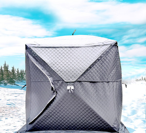 Winter 3 <strong>Layer</strong> Outdoor Camping Waterproof Portable Square <strong>Pop</strong>-<strong>up</strong> Ice Fishing <strong>Tent</strong> for Camping - Product Image 4