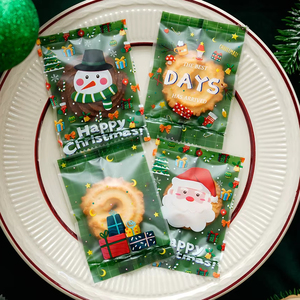 2024 mới giáng sinh kẹo túi nhôm lá kẹo Cookie Gummy protein thanh <span class=keywords><strong>wrapper</strong></span> trở lại con dấu bao bì túi - Product Image 1