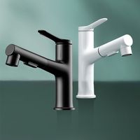 Robinet de lavabo en laiton sans plomb, anti-rayures, avec cartouche céramique gris anthracite pour lavabo de salle de bain
