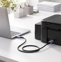 Câble d'imprimante USB C vers USB B, cordon USB Type C mâle vers USB carré mâle, USB 2.0 480 Mbps pour imprimante, scanner, copieur tout-en-un