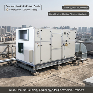 ชุดเครื่องปรับอากาศแบบรวม (AHU) ที่ปรับแต่งได้สำหรับอาคารสำนักงานห้างสรรพสินค้าขนาดใหญ่ ระบบทำความเย็นและทำความร้อนกลาง - Product Image 1