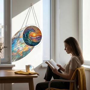 Ornement suspendu pour fenêtre en forme de puzzle irrégulier sur le thème de l'océan et du soleil, attrape-soleil en acrylique DIY pour la maison et le jardin - Product Image 6