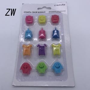 Mini verre à <span class=keywords><strong>vin</strong></span> en silicone monstre avec étiquette de ventouse reconnaissante en forme d'oiseau Mini marqueur de boisson en silicone-Accessoires de barre - Product Image 6