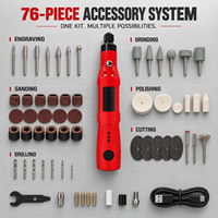 Kit de mini-perceuse et meuleuse au lithium 3,6 V, outil rotatif avec moteur sans balais et vitesse variable pour la découpe, la gravure, le ponçage et le polissage