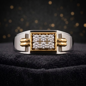 <b>Men</b>’s Designer Round Diamond <b>Ring</b> Luxury Wedding Engagement Band Premium Fine Jewelry <b>for</b> <b>Men</b> - Product Image 2
