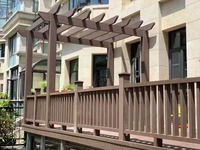 Main courante moderne en plastique composite en bois WPC pour balcon Escaliers Hôpital et parc pour balcons Escaliers Hôpitaux Parcs