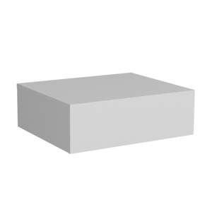 Milano Floating Nightstand White Wall Mounted With <b>Drawer</b> Bedroom <b>Side</b> <b>Table</b> - Product Image 2