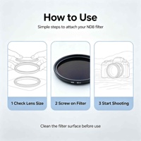 Filtre ND d'usine OEM pour appareil photo, densité neutre ND2/ND4/ND8/ND16/ND32/ND64/ND500/ND1000, 52mm 49-82mm, verre et aluminium