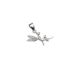 S925 Silver Fairy Angel <b>Pendant</b> Handmade Female <b>Pendant</b> with 7-8 <b>Pearl</b> Inlay DIY Accessories Empty Tray Stainless Jewelry 608 - Product Image 3