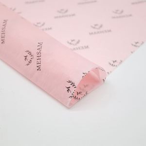 Papier de soie d'emballage en rouleau, blanc, rose, vert, avec logo personnalisé, impression dorée, écologique, épaisseur 17g 80gsm, pour emballage en boîte - Product Image 5