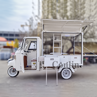Mini camion de crème glacée motorisée à 3 roues, avec vélo, vannes refroidies