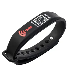 Pulsera NFC con logotipo personalizado 13,56 Mhz pulsera de silicona para eventos