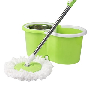 Nhà Máy Bán Buôn Hộ Gia Đình Ma Thuật Lau Xô Đặt Xoay Ổ Đĩa Kép Xô Bàn Lau Kép Đầu Tay Báo Chí Hands-Miễn Phí - Product Image 2