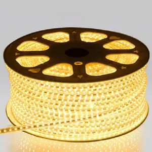 220V 3528 Flex LED Strips 60Led/m màu trắng/Ấm trắng/đỏ/xanh/Xanh lá cây điện áp cao 3528 LED ánh sáng Băng