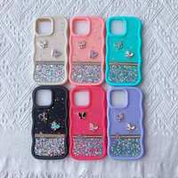 Housse antichoc en TPU grande vague avec accessoires papillon étui de téléphone portable pour Redmi A4 14C A3 Pro Poco M6