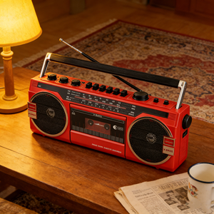 Reproductor de Casetes Portátil Retro Multifunción con Radio AM FM SW para Uso en Casa y Auto, Ranura para Tarjeta USB TF, Material Plástico - Product Image 4