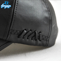 Gorra de Béisbol de Cuero Sintético para Hombre, Gorro Cálido de Alta Calidad con Logotipo para Invierno de Mediana Edad, a Prueba de Frío, Novedad de Otoño