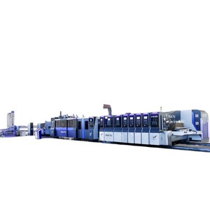 Ligne d'impression et de collage de boîtes en carton Huayu Machinery 924, équipement de production intégré haute vitesse pour emballages en papier - Product Image 2