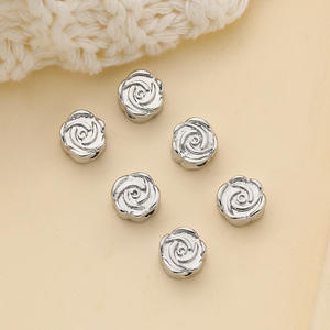 Vente flash - Kit de fabrication de bijoux fantaisie - Perles métalliques - Perles en vrac - Accessoires pour bracelets et colliers - Or rose - Argent - Product Image 4