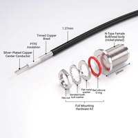 Câble coaxial 28 mm fileté, connecteur N femelle vers Ufl Rf1.37, câble à faible perte