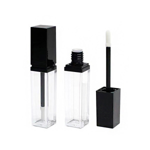 Nouveauté 2024, tubes de gloss à lèvres vides carrés au design unique avec applicateur à pointe de brosse, contenants de gloss à lèvres - Product Image 2
