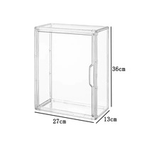 Boîte à chaussures moderne transparente en plastique avec ouverture latérale magnétique, empilable et portable, organisateur de rangement pour chaussures