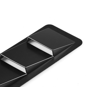 Panneau de refroidissement de l'air, 1 paire, pour capot universel, 17x5 pouces, ABS noir - Product Image 5