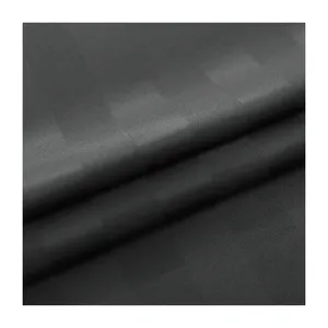Custom color satin striped microfiber 100% polyester woven grey fabric for hotel bed sheet in roll