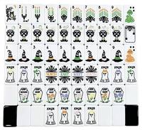 Hocus Pocus Halloween American Mahjong Tiles Bam Let's Mahjong Style Ghost Witch Hat Spider Web 160pcs Acrylic Tile Set