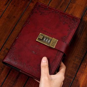 Diario con serratura per donna con chiusura a chiave segreti con copertina in rilievo rosso rubino 120 GSM 224 <span class=keywords><strong>pagine</strong></span> spesse - Product Image 4