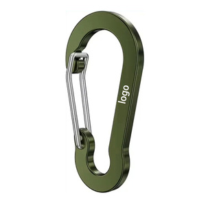 Locking Carabiner Clips &amp; D-Ring <strong>Key</strong> <strong>Hooks</strong> 12Kn 7075 Aircraft Aluminum Heavy Duty Rust-Resistant <strong>Key</strong> O-Ring - Product Image 2