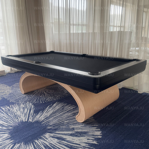 Table de <span class=keywords><strong>billard</strong></span> de luxe <span class=keywords><strong>pour</strong></span> la maison avec pieds et tiroirs en verre cristal, table de <span class=keywords><strong>billard</strong></span> de style villa de 8 pieds avec plateau de tennis, chaises et bancs - Product Image 3