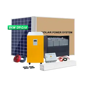 बंद ग्रिड सौर विद्युत ऊर्जा पैनल 10000 वाट सौर प्रणाली 6KVA 8KVA सौर जनरेटर सभी में एक सौर प्रणाली
