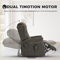 Chaise de levage plate Offres Spéciales Recliners Chaise de canapé simple en tissu moderne à double moteur