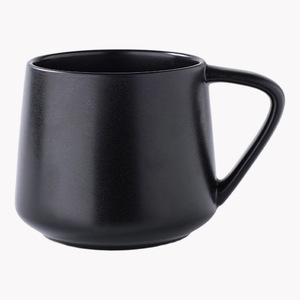 Nordic Minimalist <b>Ceramic</b> Mug Matte Finish Porcelain Office Coffee Tea <b>Cup</b> Gift Black White 7-Shaped Handle - Product Image 2