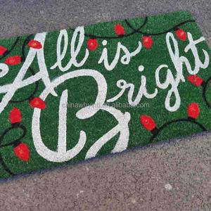 <b>Stencil</b> UV Printed Natural Coconut Husk Fiber Outdoor Coir Coco Coconut Floor Mats - Product Image 5