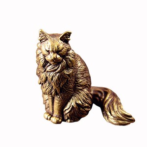 Estatua de Grulla Chapada en Oro Vintage, Escultura de Animal de Latón Sólido para Decoración de Escritorio, Obra de Arte Coleccionable Fundida a Mano - Product Image 6