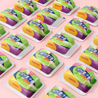 Bonbons gélifiés fruités multicolores enroulés, certifiés Halal, pour collation quotidienne, OEM ODM, vente en gros, fabricant chinois