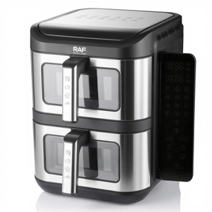Freidora de Aire RAF 2800W con Capacidad de 6.0L y Cesta Doble, Sistema de Circulación de Aire Caliente de 360 Grados, 15 Litros, 1500W - Product Image 2